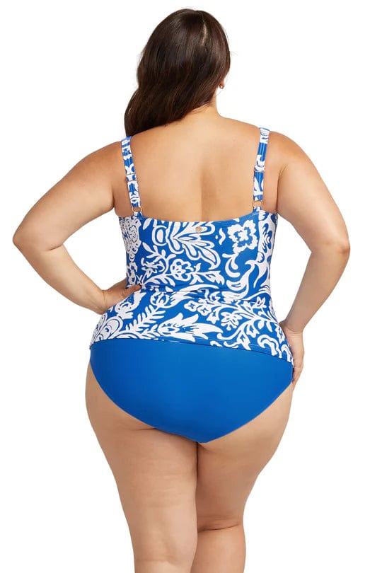 Artesands Sistine Botticelli High Waisted Pant - Azure Blue Splash Swimwear Bikini Bottoms