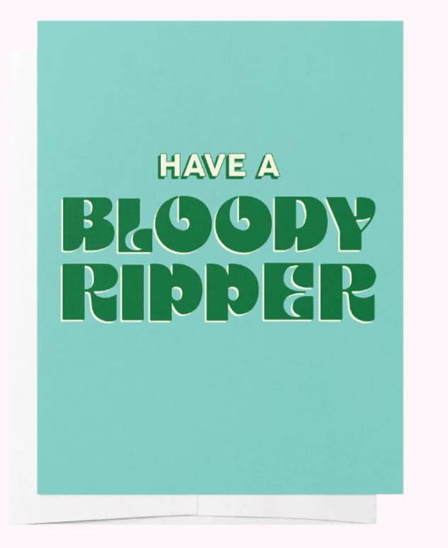 Bad on Paper Have A Bloody Ripper Greeting Card BDGC003 Splash Swimwear Accessories BDGC003