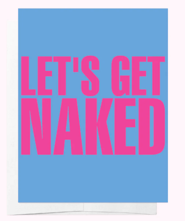 Bad on Paper Let's Get Naked Romance Greeting Card SSGC009 Splash Swimwear Accessories SSGC009