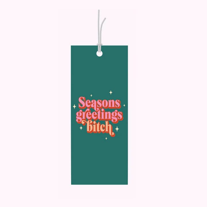 Bad on Paper Seasons Greetings Bitch Gift Tag Splash Swimwear Accessories 1000021514