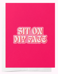 Bad on Paper Sit on my Face Romance Greeting Card SSGC004 Bad on Paper Sit on my Face Romance Greeting Card Splash Swimwear Accessories ssgc004