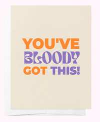 Bad on Paper You've Bloody Got This Greeting Card LEGC001 Splash Swimwear Accessories LEGC001