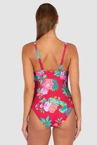 Baku Baku Cala Luna C/DD Twist One Piece - Raspberry Cala Luna C.dd Twist Op | Baku Splash Swimwear One Pieces