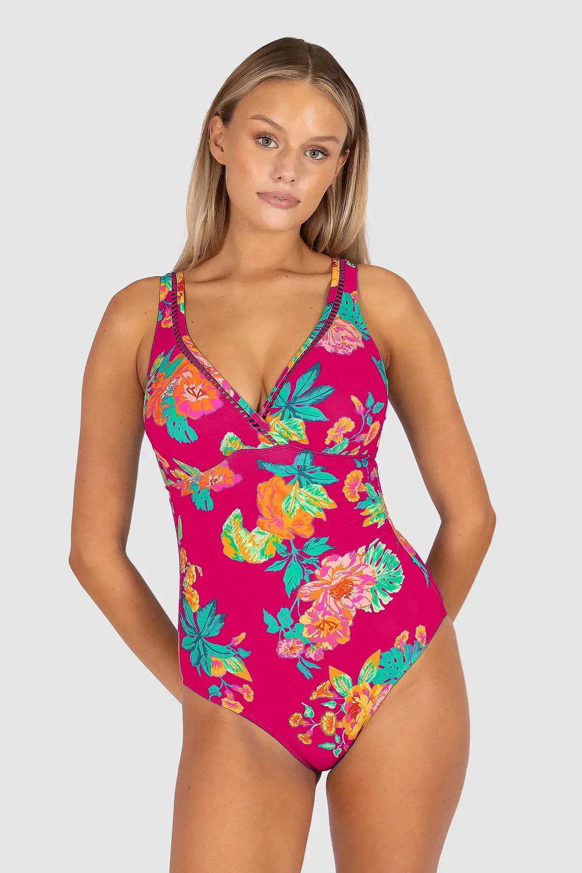Baku Baku Cala Luna E/F One Piece - Raspberry Cala Luna E.f Op | Baku Splash Swimwear One Pieces