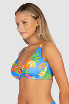 Baku Baku Cala Luna F Cup Wrap Bikini Bra Top - Raspberry Cala Luna F Cup Tri | Baku Splash Swimwear Bikini Tops
