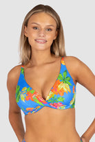 Baku Baku Cala Luna F Cup Wrap Bikini Bra Top - Raspberry Cala Luna F Cup Tri | Baku Splash Swimwear Bikini Tops
