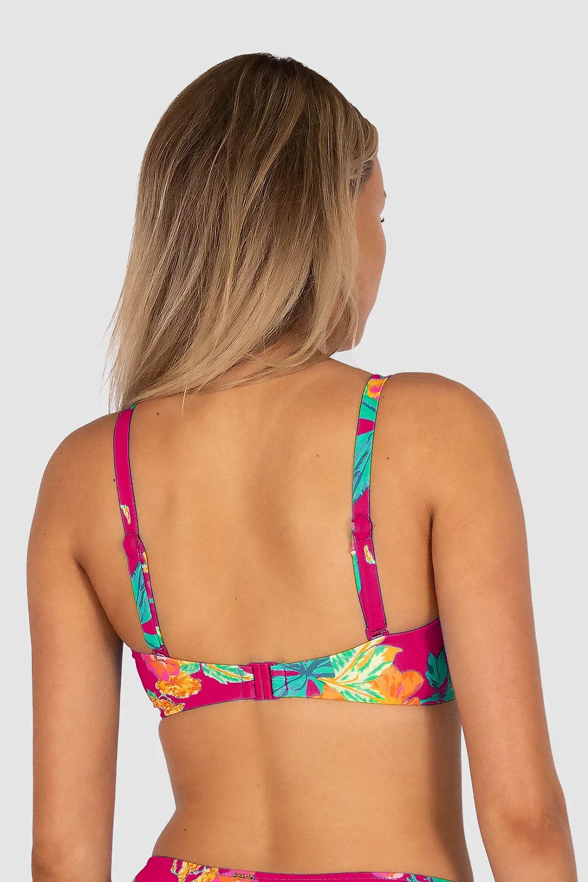 Baku Baku Cala Luna F Cup Wrap Bikini Bra Top - Raspberry Cala Luna F Cup Tri | Baku Splash Swimwear Bikini Tops
