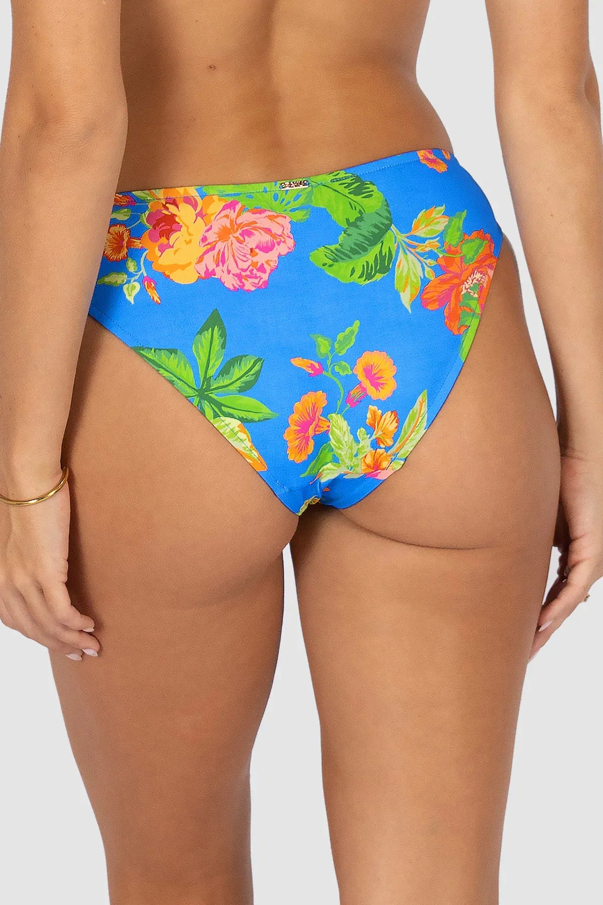 Baku Baku Cala Luna Ladder Lace Regular Bikini Bottom - Maya Blue Cala Luna Regular | Baku Splash Swimwear Bikini Bottoms