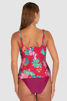 Baku Baku Cala Luna Longline Singlet - Raspberry Cala Luna Lline Singlet | Baku Splash Swimwear Tankini Tops