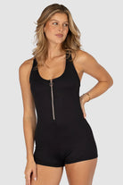 Baku Baku Chlorine Resist Boyleg One Piece - Black Baku Chlorine Resist Boyleg One Piece - Black Splash Swimwear One Piece
