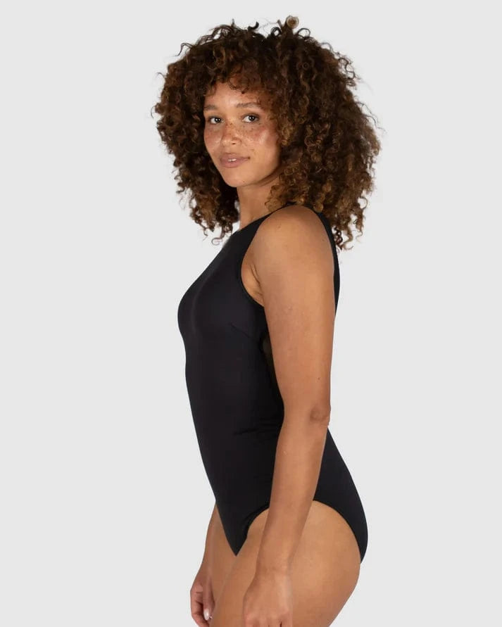 Baku Baku Chloro High Neck One Piece Swimsuit -Black Baku Chloro High Neck One Piece Swimsuit -Black Splash Swimwear One Pieces