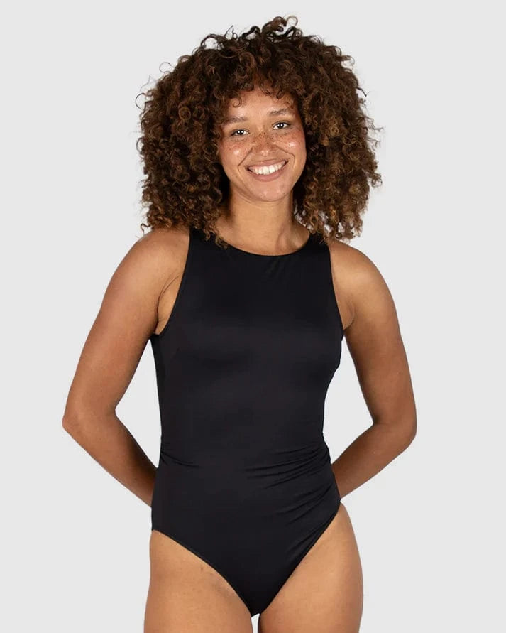 Baku Baku Chloro High Neck One Piece Swimsuit -Black Baku Chloro High Neck One Piece Swimsuit -Black Splash Swimwear One Pieces