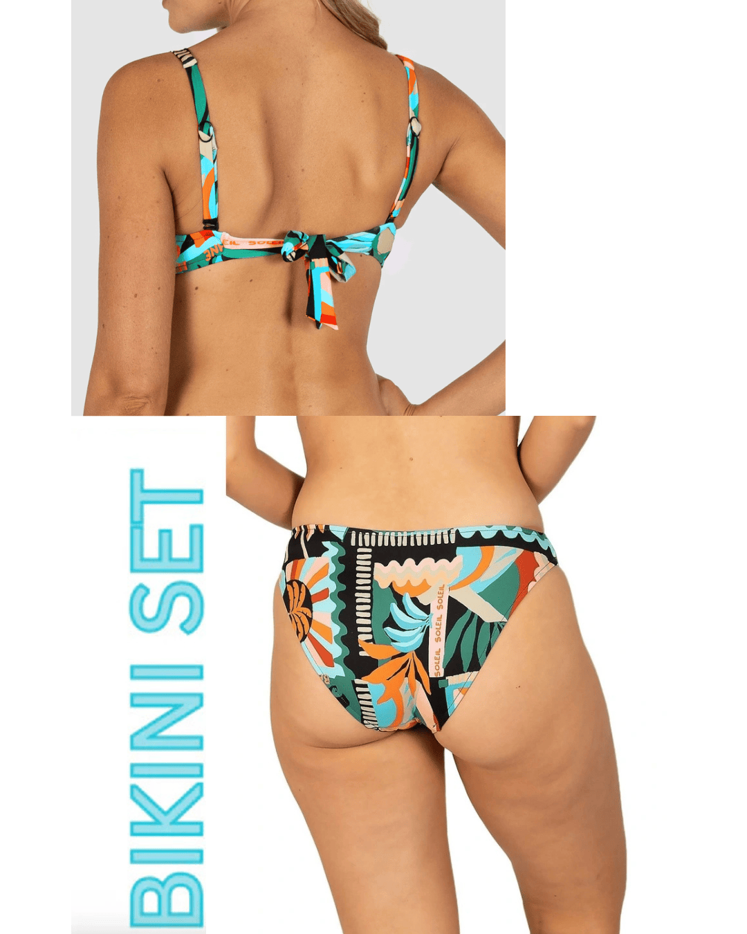 Baku Baku Grenada C-D Ring Front Bikini Bra Top & Regular Bikini Bottom - Black Baku Grenada C-D Ring Front Bikini Bra Top & Regular Bikini Bottom - Black Splash Swimwear Bikini Set AU10/US6 1000032166