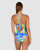 Baku Baku Grenada C-DD LongLine One Piece Swimsuit - Electric Baku Grenada C-DD LongLine One Piece Swimsuit - Electric Splash Swimwear