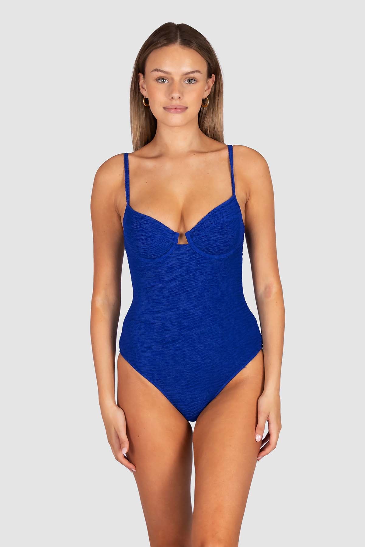 Baku Baku Ibiza Balconette One Piece - Lapis Baku Ibiza Balconette One Piece - Lapis Splash Swimwear One Pieces