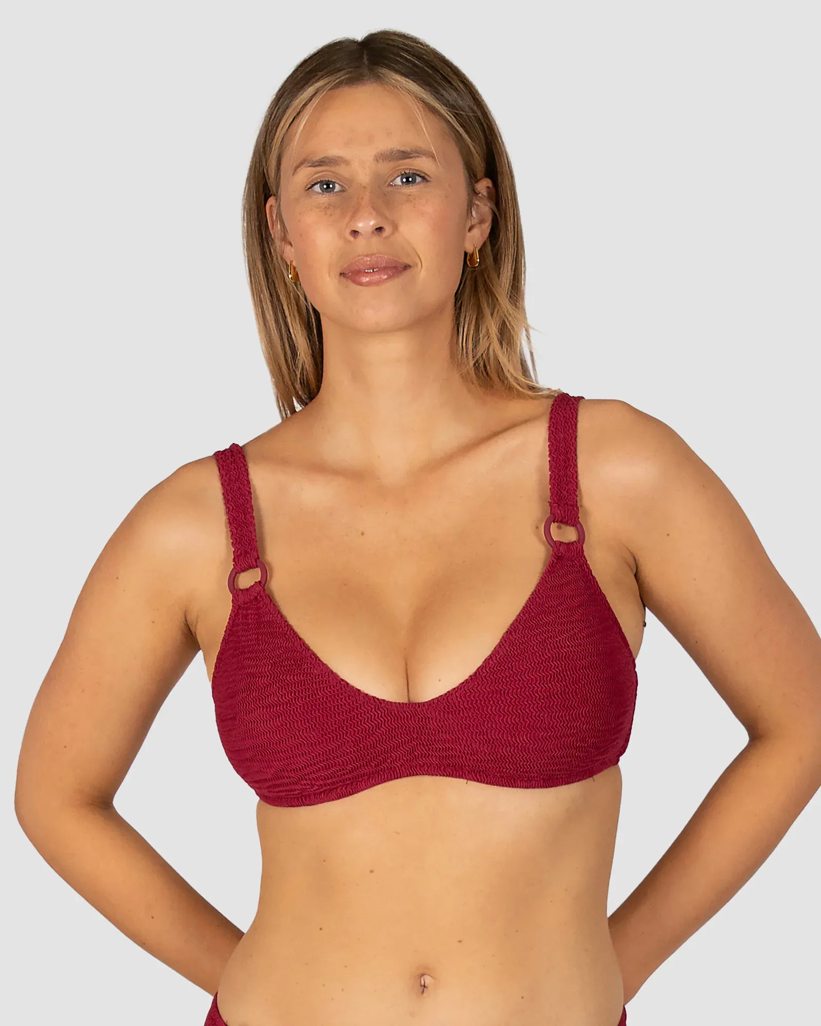 Baku Baku Ibiza Scoop Bralette BRA802IBA Baku Ibiza Scoop Bralette - Maya Blue | Australia Splash Swimwear Bikini Tops Scarlet / 6