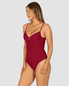 Baku Baku Ibiza Underwire Balconette One Piece - Scarlet Baku Ibiza Underwire Balconette One Piece - Scarlet Splash Swimwear