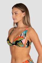 Baku Baku Kokomo D/DD Twist Bikini Bra Top - Black Baku Kokomo D.Dd Twist Bra | Baku Splash Swimwear Bikini Tops
