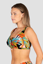 Baku Baku Kokomo F/G Cup Lace Up Bikini Bra - Black Baku Kokomo Efg Bra | Baku Splash Swimwear Bikini Tops