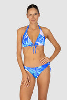 Baku Baku Kokomo Longline Halter Bikini Bra Top - White Baku Kokomo Lline Halter | Baku Splash Swimwear Bikini Tops