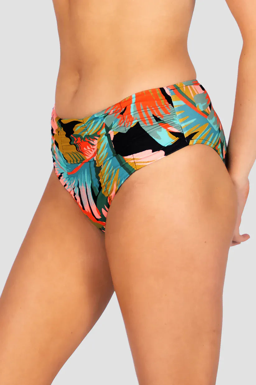 Baku Baku Kokomo Mid Bikini Bottom - Black Baku Kokomo Mid Pant | Baku Splash Swimwear Bikini Bottoms