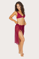 Baku Baku Long Mesh Pareo - Scarlet Baku Long Mesh Pareo - Scarlet Splash Swimwear Sarongs