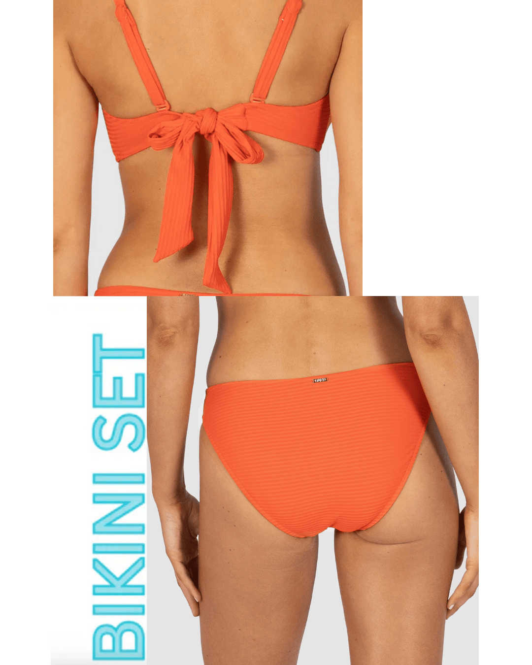 Baku Baku Positano C-D Trim Bra & Regular Bikini Bottom Baku Positano C-D Trim Bra & Regular Bikini Bottom Splash Swimwear Bikini Set 10 / Tangelo