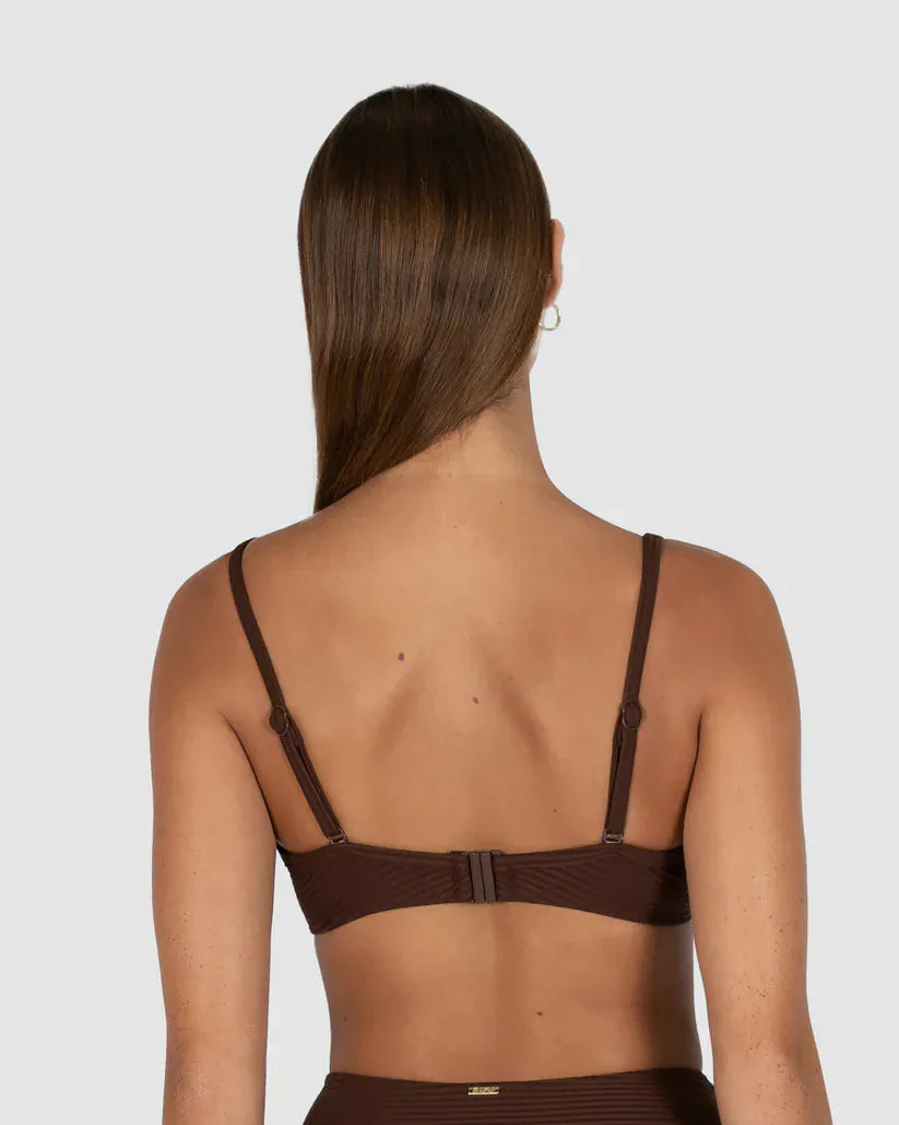 Baku Baku Positano D/DD Balconette Bikini Bra Top - Mocha Baku Positano Booster Halter Bikini Bra Top - Mocha Splash Swimwear Bikini Tops
