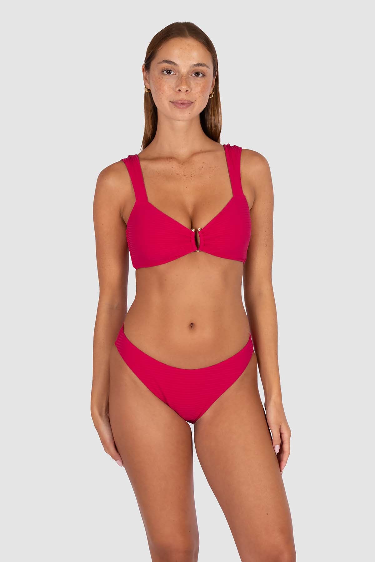 Baku Baku Positano Retro Bralette Bikini Bra Top - Peony BRA822PNO-PEONY-8 Baku Positano Retro Bralette Bikini Bra Top - Peony Splash Swimwear Bikini Tops 8 9361355153898