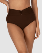 Baku Baku Positano Ultra High Waist Bikini Bottom - Mocha Baku Positano Ultra High Waist Bikini Bottom - Mocha Splash Swimwear