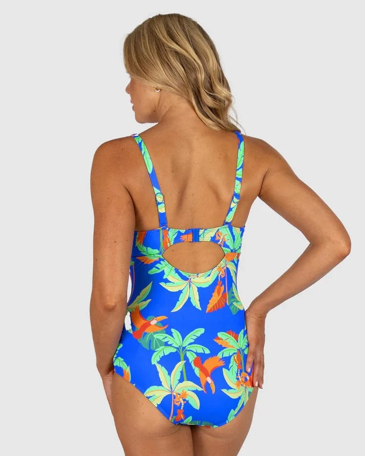 Baku Baku Rio Grande Booster One Piece Swimsuit - Electric Baku Rio Grande Booster One Piece Swimsuit - Electric Splash Swimwear