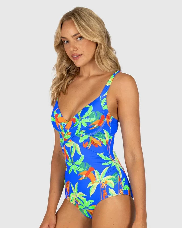 Baku Baku Rio Grande Booster One Piece Swimsuit - Electric Baku Rio Grande Booster One Piece Swimsuit - Electric Splash Swimwear