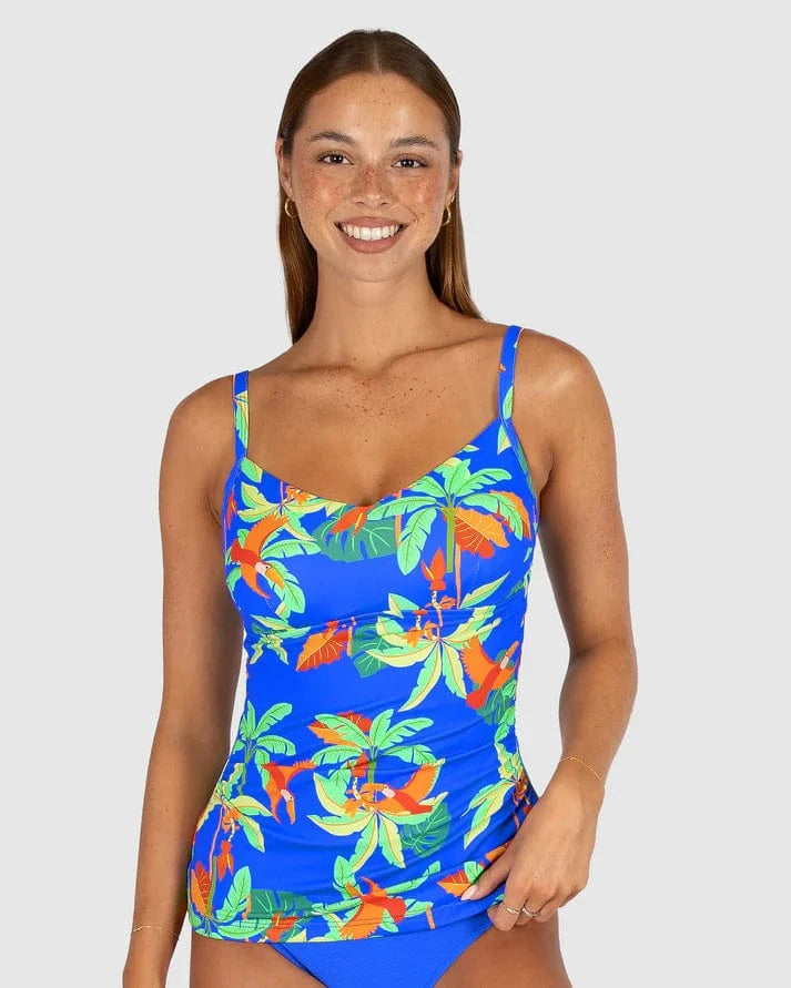 Baku Baku Rio Grande D-E Cup Underwire Singlet Top - Electric Baku Rio Grande D-E Cup Underwire Singlet Top - Electric Splash Swimwear