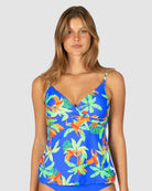 Baku Baku Rio Grande Multi Fit Wrap Singlet Top - Electric Baku Rio Grande Multi Fit Wrap Singlet Top - Electric Splash Swimwear