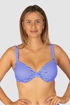 Baku Baku Riviera D/DD Retro Top - Sapphire Baku Riviera D/DD Retro Top - Sapphire Splash Swimwear Bikini Tops