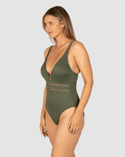 Baku Baku Rococco C/DD Cup Plunge One Piece- Amazon Baku Rococco C/DD Cup Plunge One Piece- Amazon Splash Swimwear
