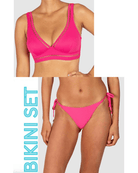 Baku Baku Rococco D-DD Long Line &  Rio Tieside - Dragonfruit Baku Rococco D-DD Long Line &  Rio Tieside - Dragonfruit Splash Swimwear Bikini Set AU14/US10