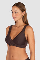 Baku Baku Rococco D/DD Longline Bra - Cocoa Baku Rococco D/DD Longline Bra - Cocoa Splash Swimwear Bikini Tops
