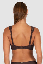 Baku Baku Rococco D/DD Longline Bra - Cocoa Baku Rococco D/DD Longline Bra - Cocoa Splash Swimwear Bikini Tops