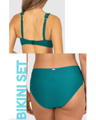 Baku Baku Rococco D/DD Longline Bra & Mid Bikini Pant - Jungle Baku Rococco D/DD Longline Bra & Mid Bikini Pant - Jungle Splash Swimwear Bikini Set