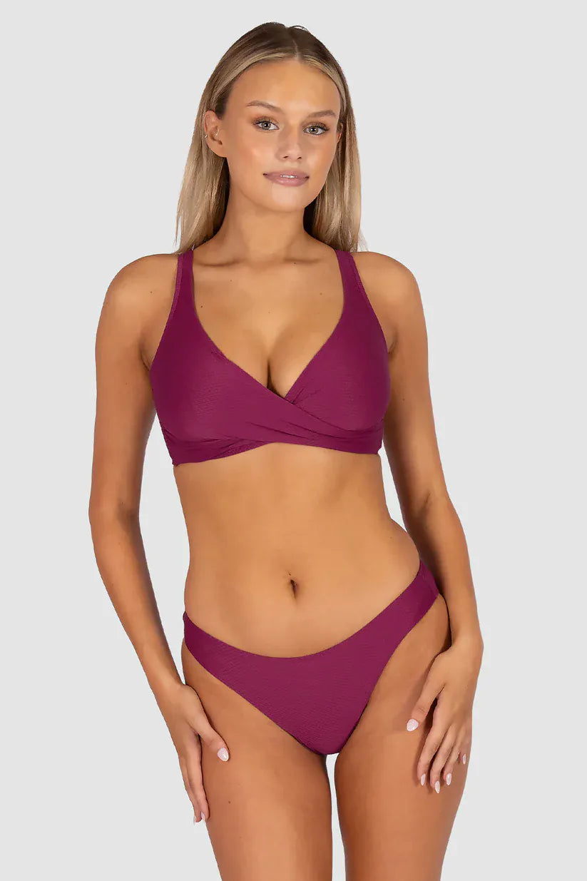 Baku Baku Rococco D.E Wrap Bra - Berry Baku Rococco D.E Wrap Bra - Berry Splash Swimwear Bikini Tops
