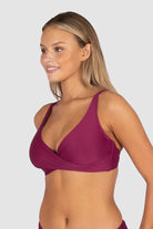 Baku Baku Rococco D.E Wrap Bra - Berry Baku Rococco D.E Wrap Bra - Berry Splash Swimwear Bikini Tops