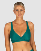 Baku Baku Rococco D/E Wrap Bra - Jungle Baku Rococco D/E Wrap Bra - Jungle Splash Swimwear Bikini Tops