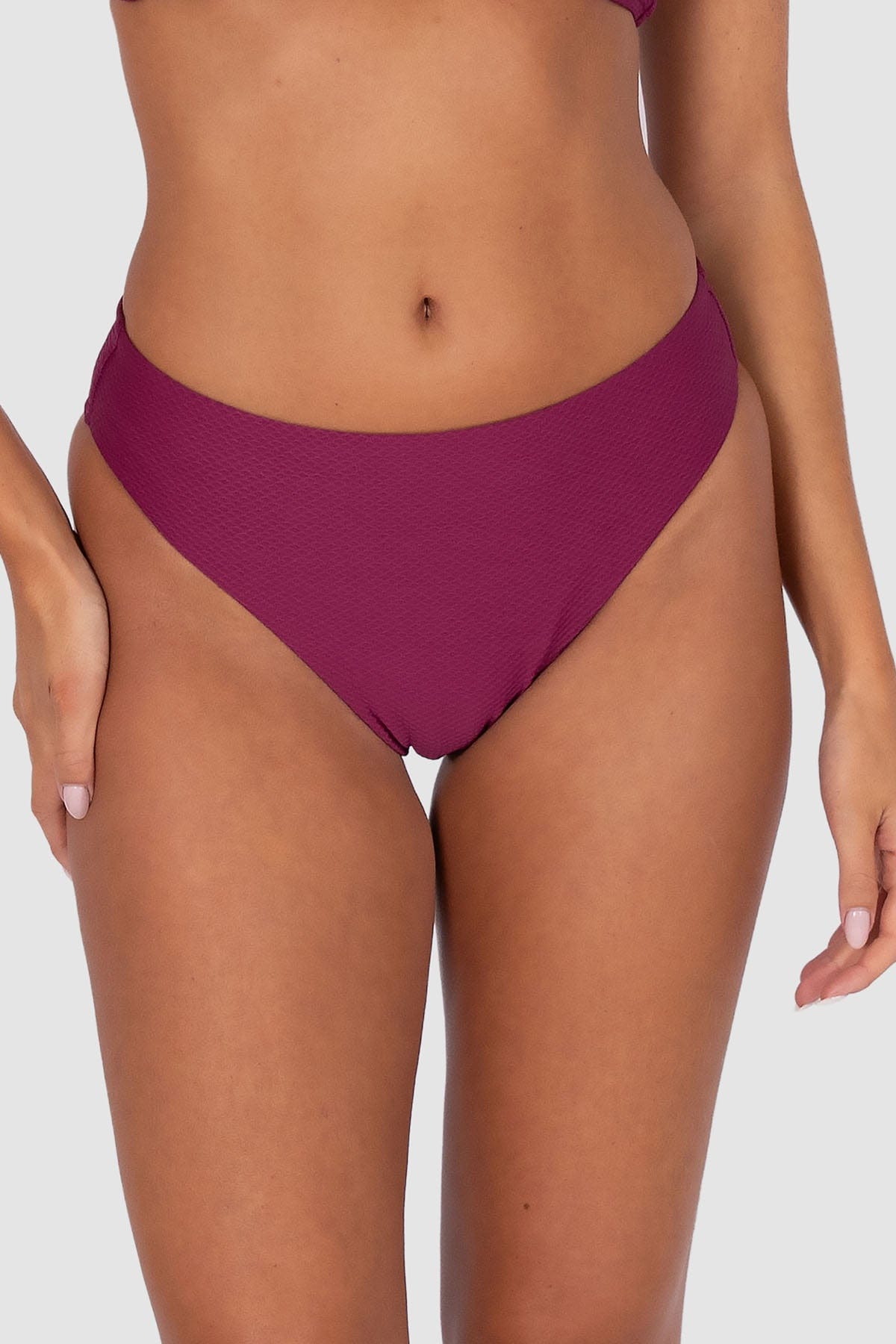 Baku Baku Rococco High Cheeky - Berry Baku Rococco High Cheeky - Berry Splash Swimwear Bikini Bottoms