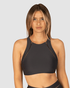 Baku Baku Rococco High Neck Bikini Bra Top - Cacao Baku Rococco High Neck Bikini Bra Top - Cacao Splash Swimwear