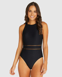 Baku Baku Rococco High Neck One Piece - Nero Splash Swimwear One Pieces