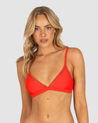 Baku Baku Rococco Ladder Lace Tri - Flame Baku Rococco Ladder Lace Tri - Flame Splash Swimwear Bikini Tops