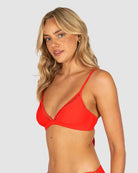 Baku Baku Rococco Ladder Lace Tri - Flame Baku Rococco Ladder Lace Tri - Flame Splash Swimwear Bikini Tops