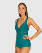 Baku Baku Rococco Long Line Singlet - Jungle Baku Rococco Long Line Singlet - Jungle Splash Swimwear Bikini Tops
