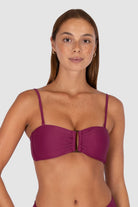 Baku Baku Rococco Ring Bandeau - Berry Baku Rococco Ring Bandeau - Berry Splash Swimwear Bikini Tops